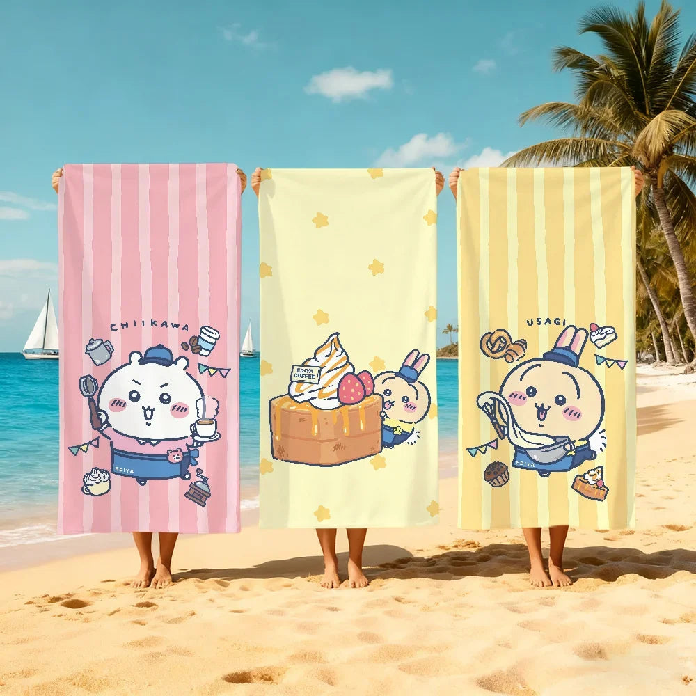 Chiikawa Quick-Dry Beach Towel | Soft, Cute & Multi-Use