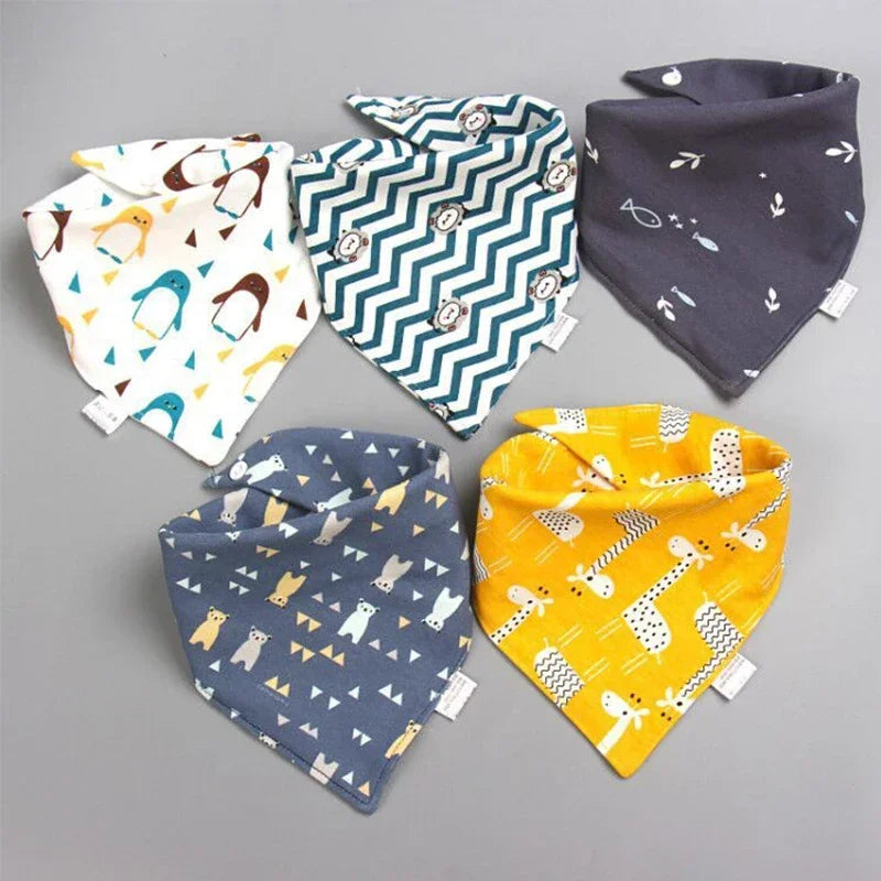 Pure Cotton Waterproof Bibs Baby Saliva Towel Triangle Scarf Newborn