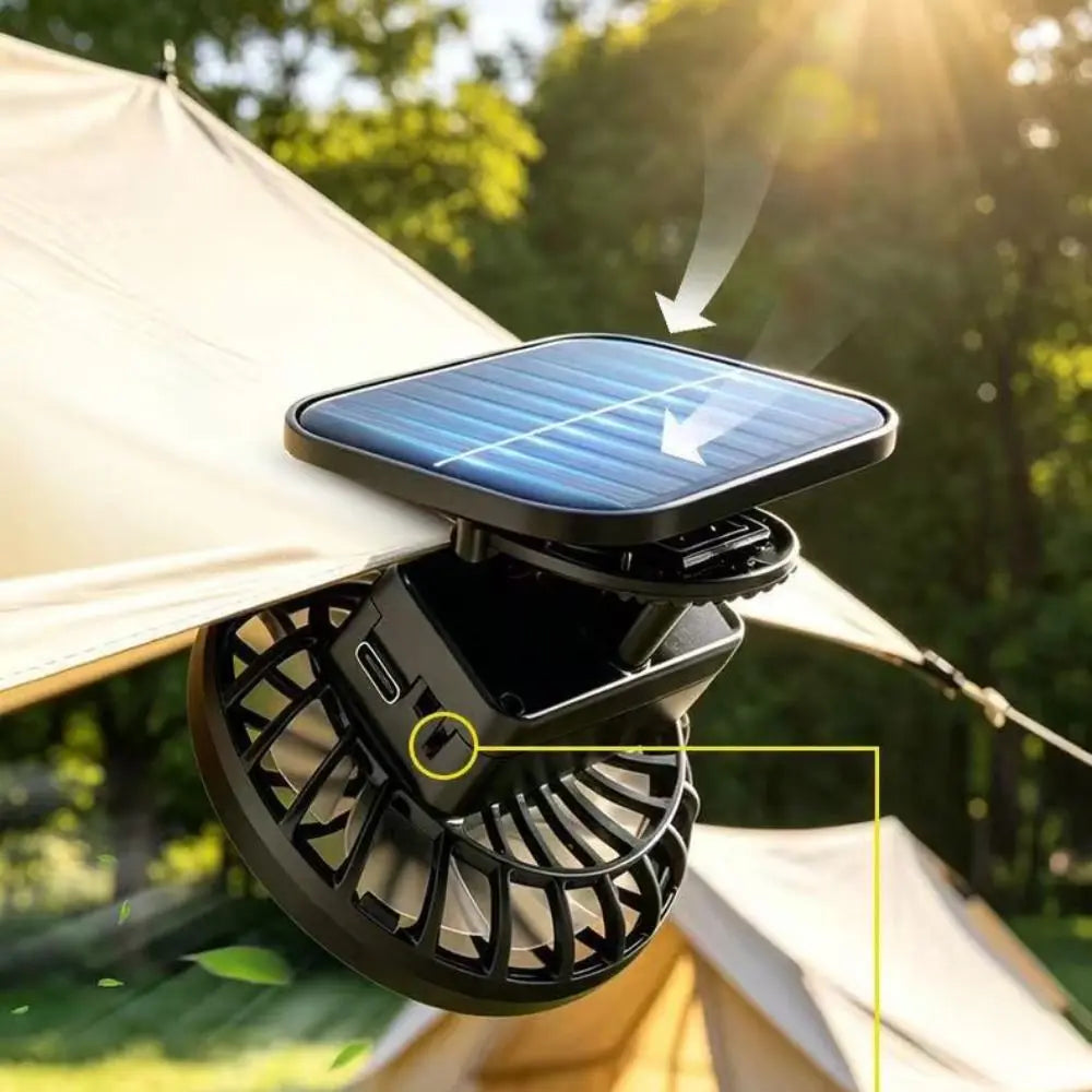 Portable Solar USB Handheld Fan – Mini Rechargeable Cooling