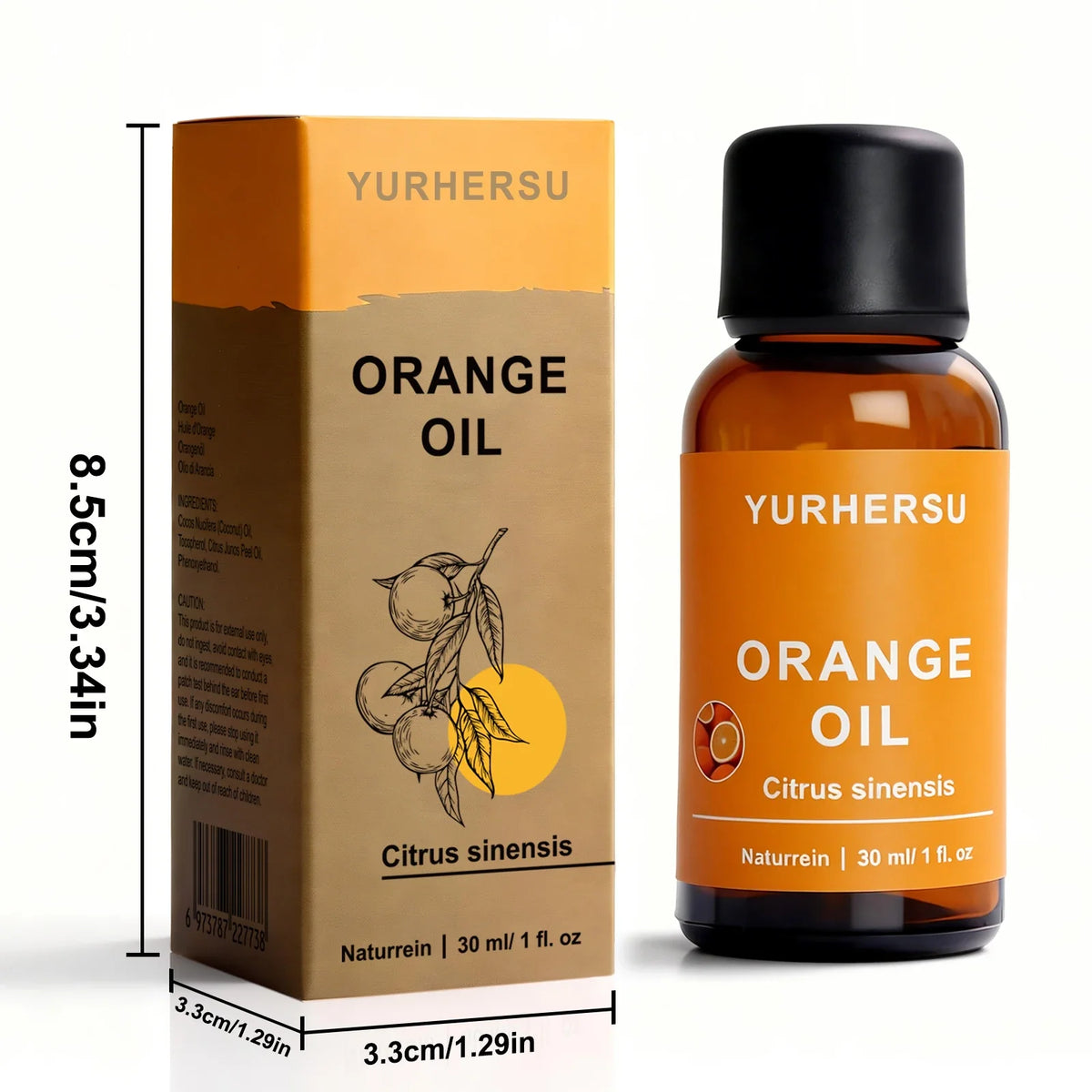 YURHERSU Orange Essential Oil 30ml – Brightening Skin Care