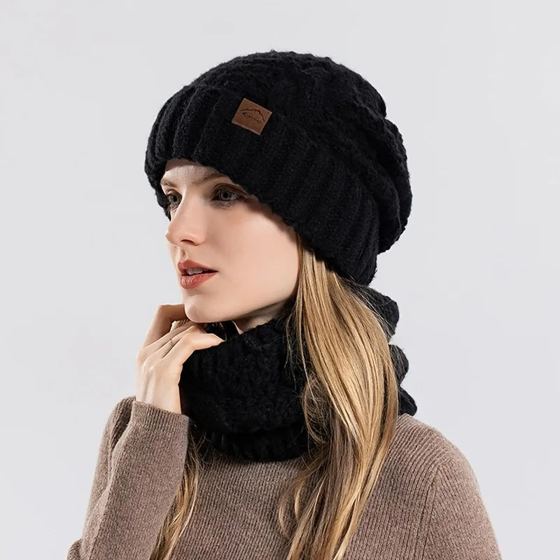 Thickened Winter Hat Scarf Ear Protection Beanie Shawl Men Women