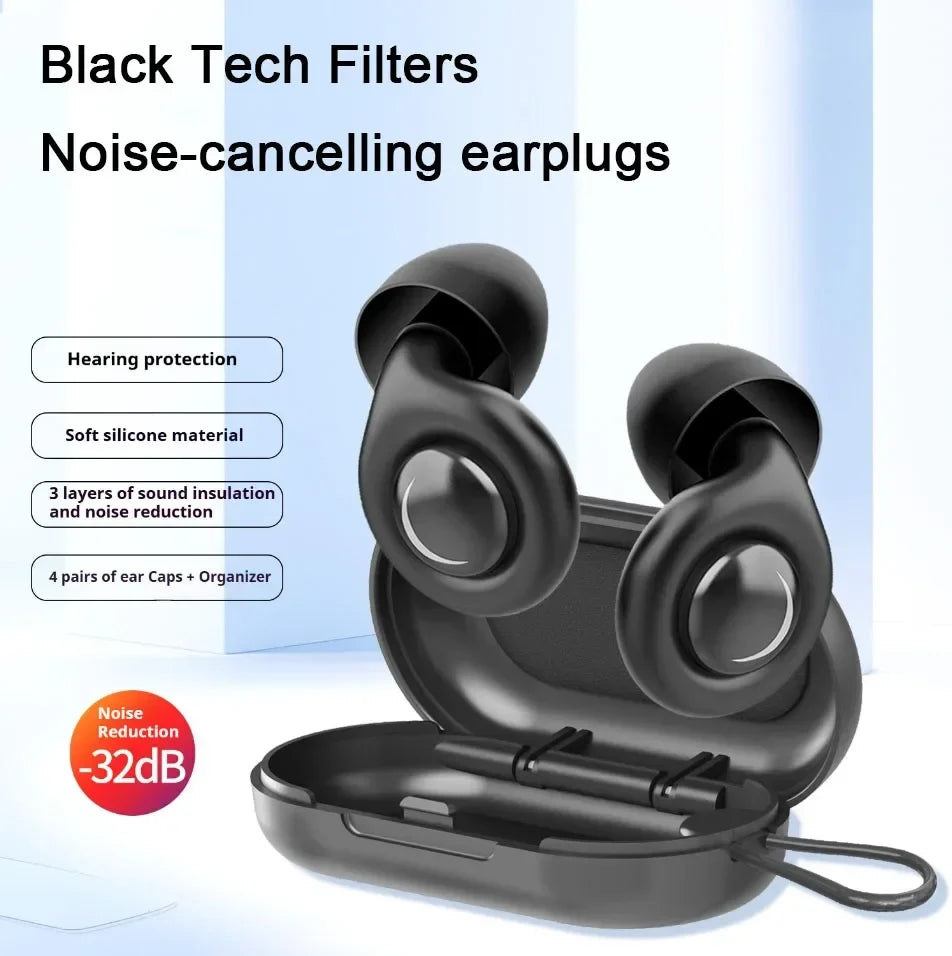 Silicone Earplugs 32dB Noise Blocking – Sleep, Travel & Concerts