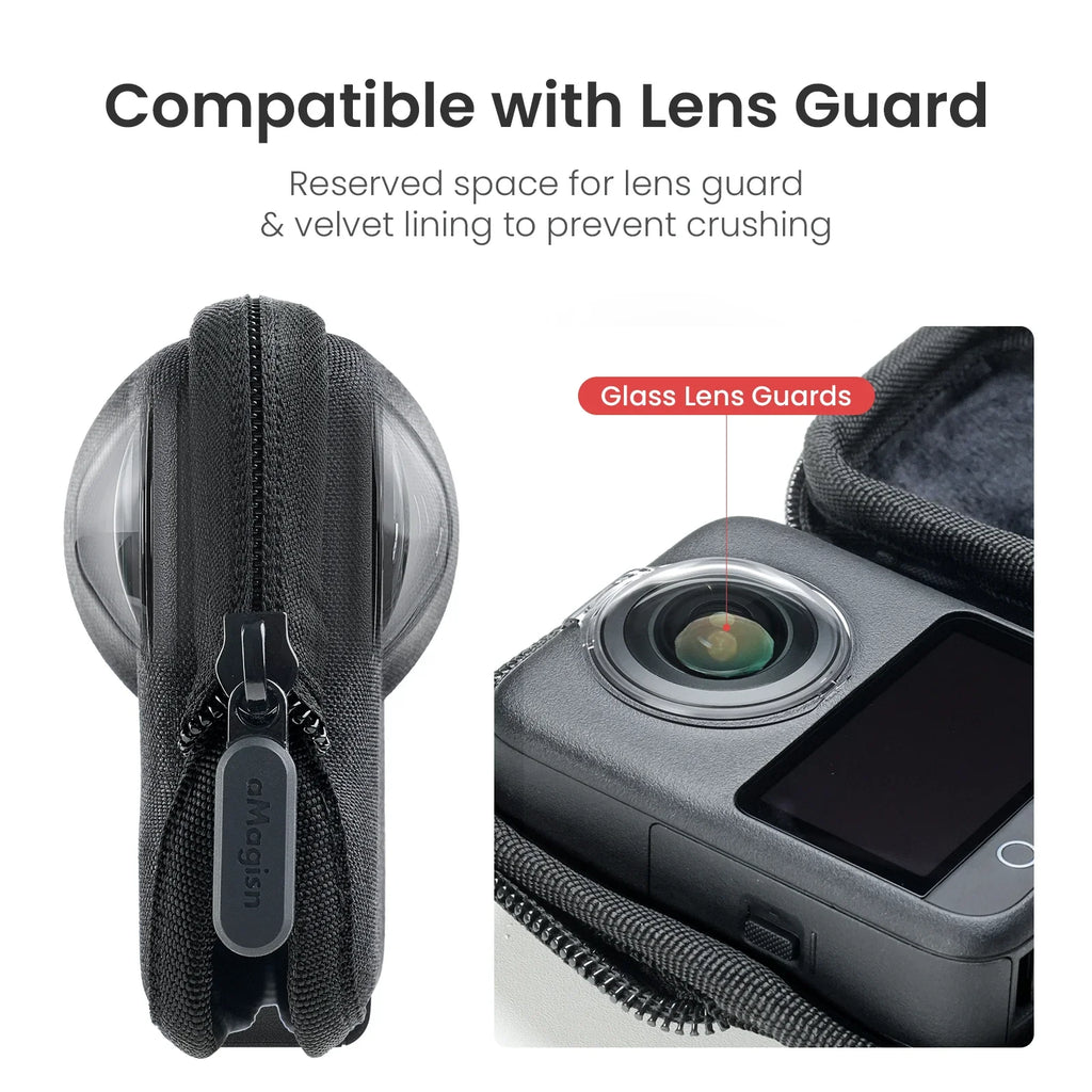 Hard Shell Case for DJI Osmo 360 – EVA Carry Bag + Hook