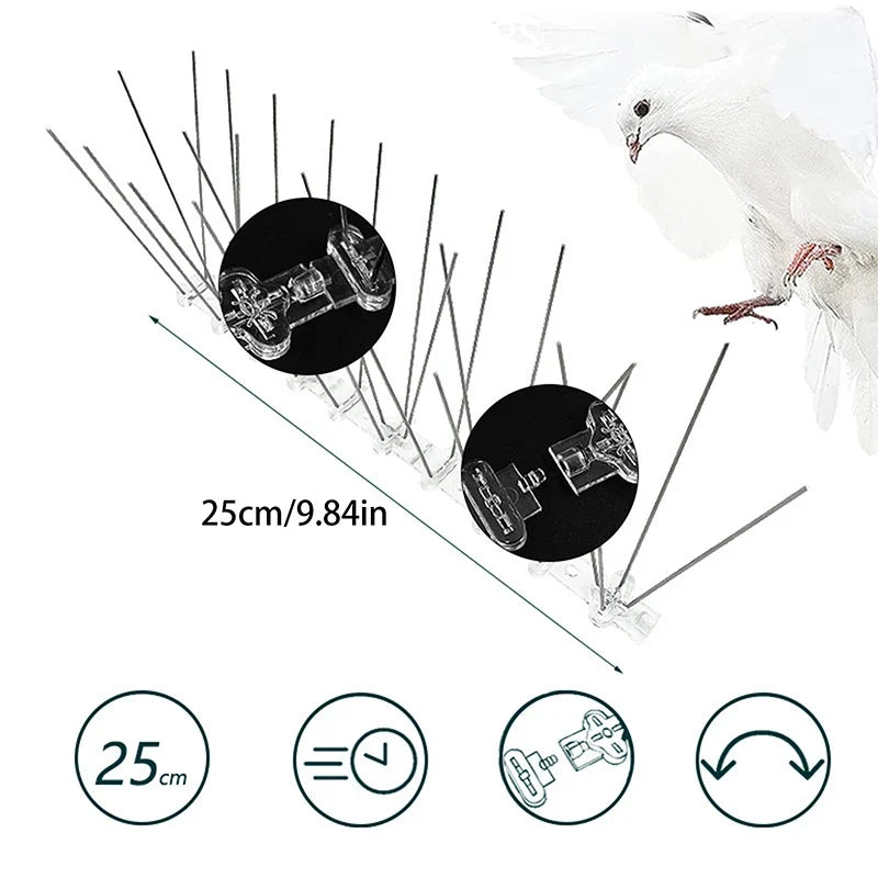 Stainless Steel Balcony Anti-bird Repellent Thorn Nail Pigeon Spikes