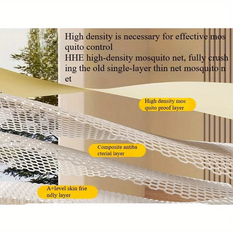 Yurt Mosquito Net for Bed – Anti-Drop Full-Bottom Canopy