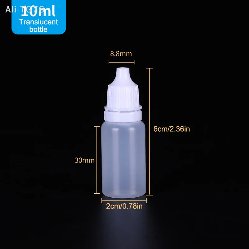 10-Pack Refillable Empty Eye Drop Squeeze Bottles 5–30ml