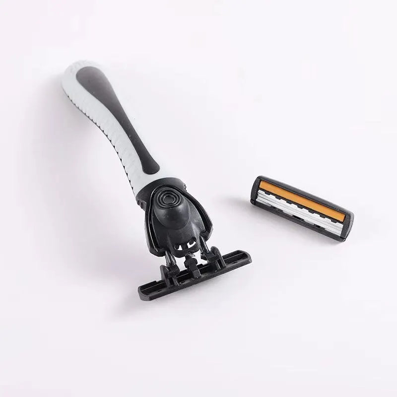 3-Blade Reusable Razor + 21 Heads – Unisex Manual Shaver
