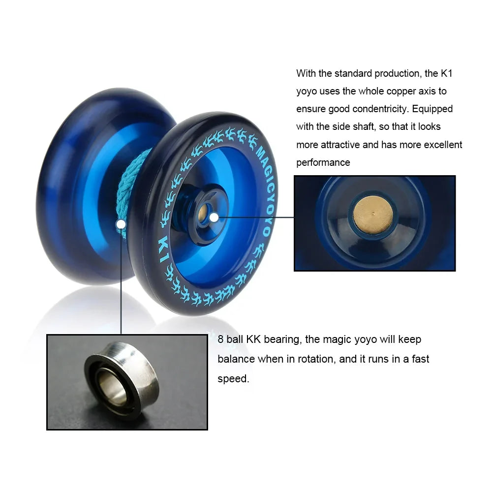 Magic Yoyo K1 Pro ABS Yoyo – 8 Ball KK Bearing & String