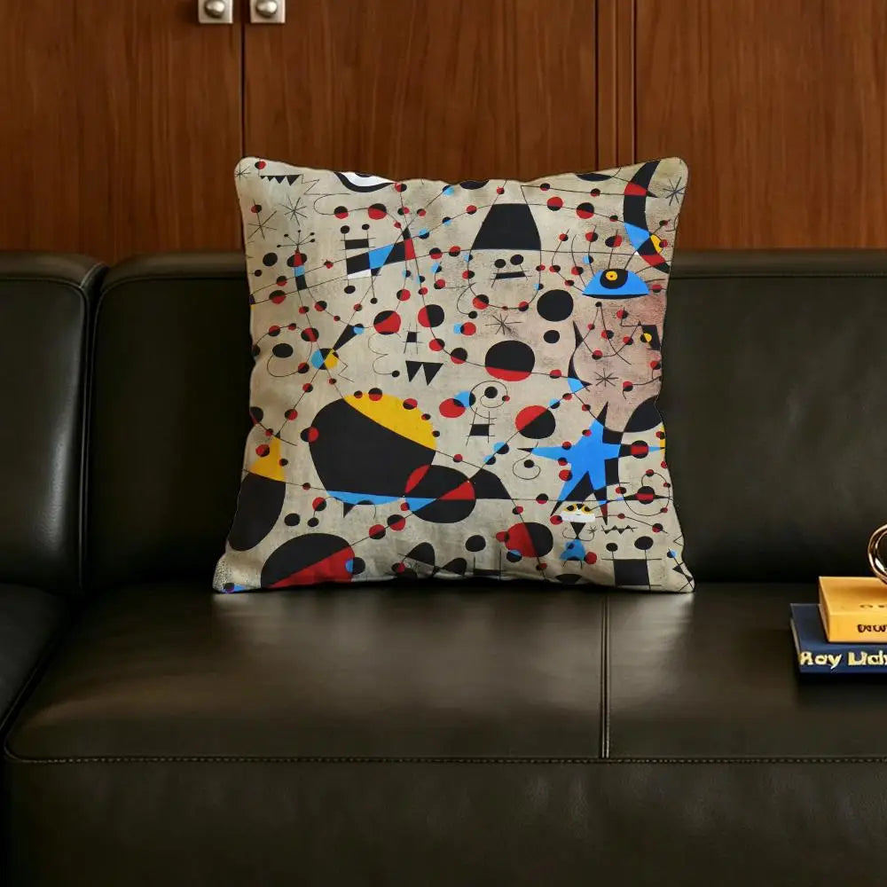 Joan Miró Linen Cushion Cover – Art Print Sofa Pillow Case