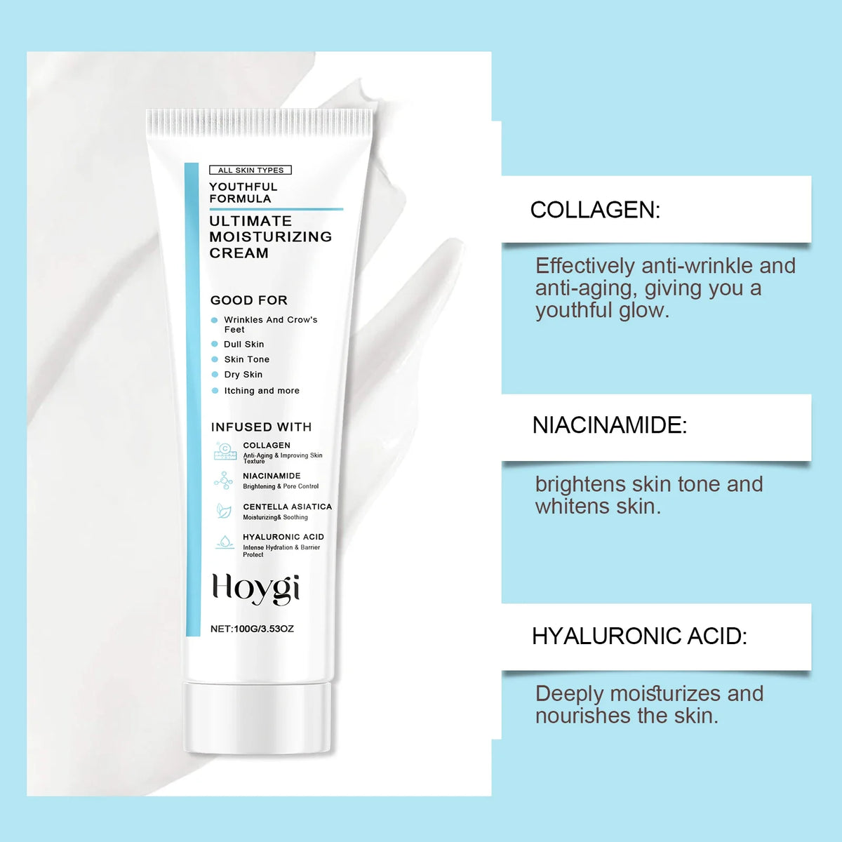 Centella & Hyaluronic Acid Face Cream – Barrier Repair 100g