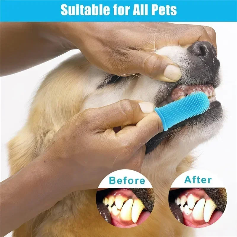 Silicone Finger Toothbrush for Dogs & Cats | 360° Clean