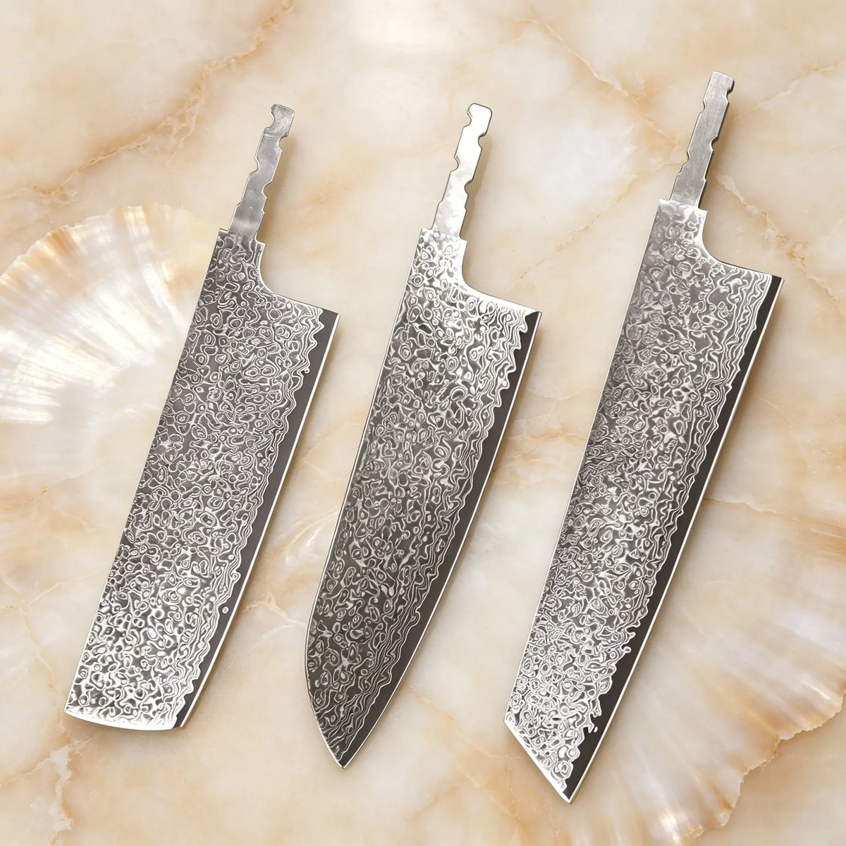 Damascus Steel Kiritsuke Santoku Nakiri Chef Knife – 21cm