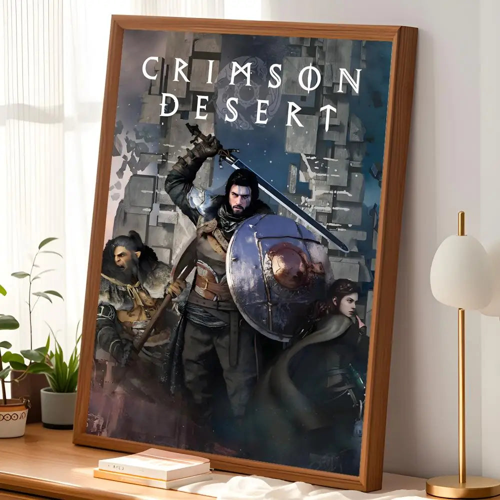 Crimson Desert Game Poster – Self-Stick HD PVC Wall Art