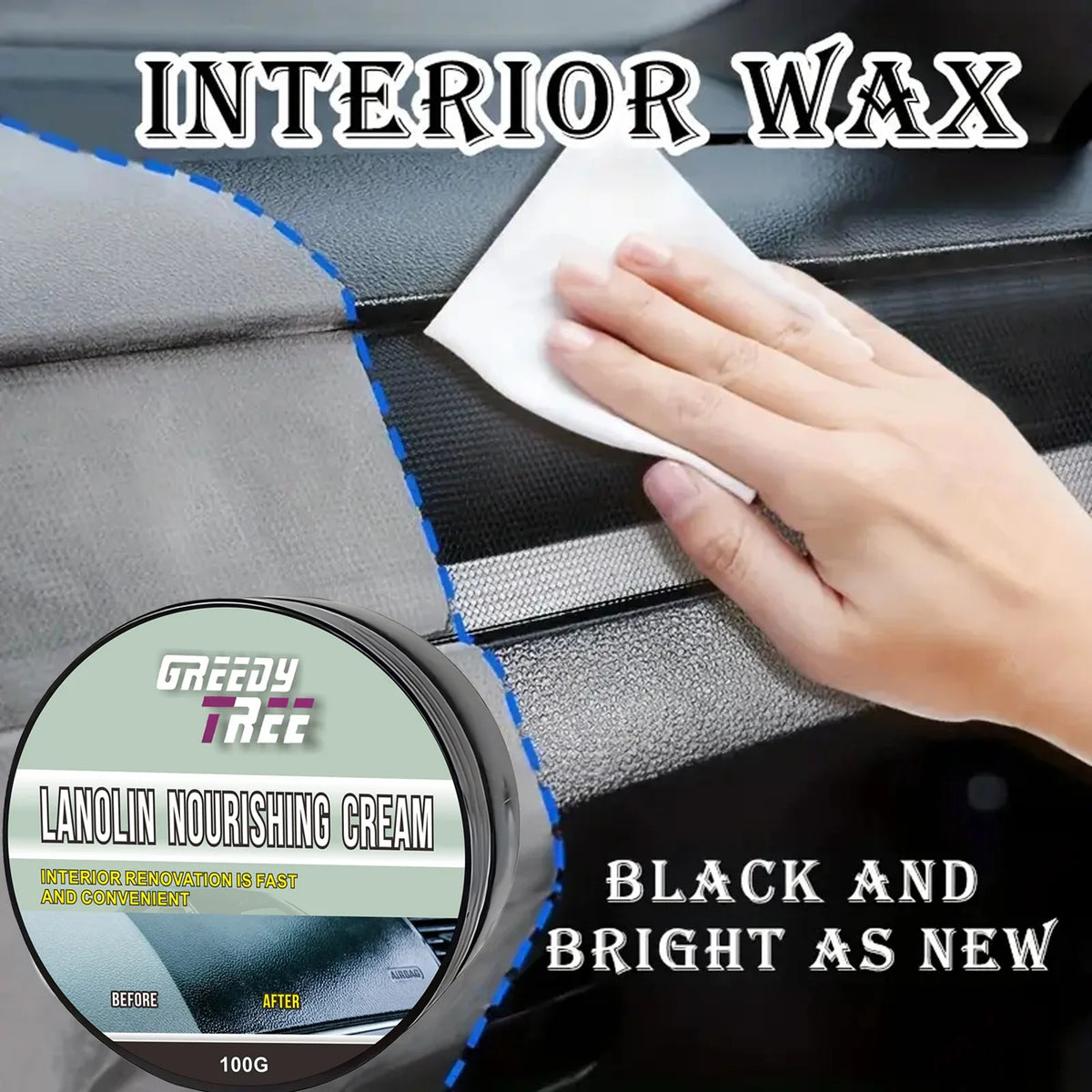 Car Plastic Restorer & Crystal Wax – Bumper, Trim & Leather