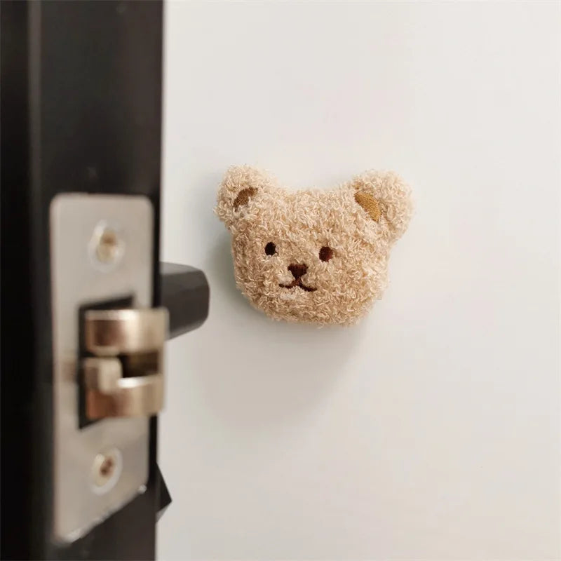 Ins Korean Bear Children's Room Door Rear Handle Silent