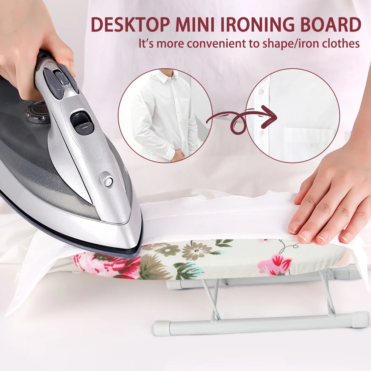 Mini Foldable Sleeve Ironing Board | Portable Tabletop