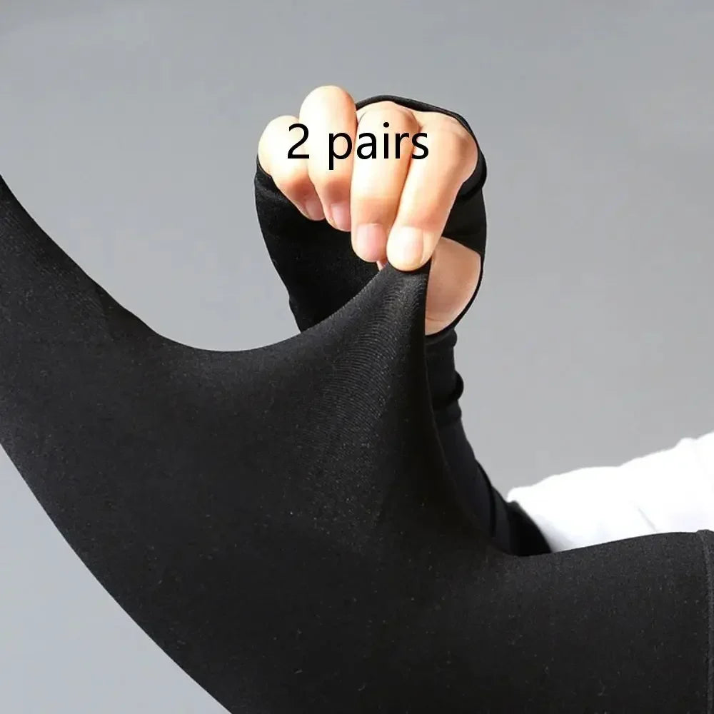 UV Arm Sleeves for Cycling & Driving – 2 Pairs | Sun Cover