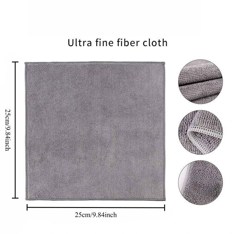 Microfiber Cleaning Rags – Absorbent Lint-Free Cloths Bulk Pack