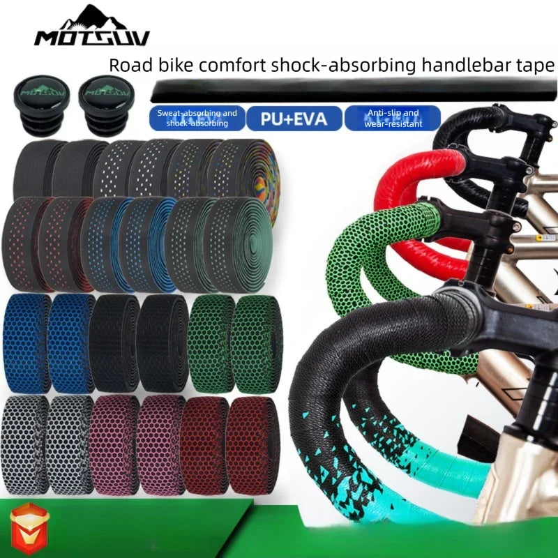 Carbon Fiber Silicone Handlebar Tape – Anti-Slip Road Bike Wrap
