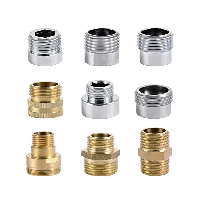 Brass Faucet Thread Adapter 1/2" to M16–M32 Tap Coupler