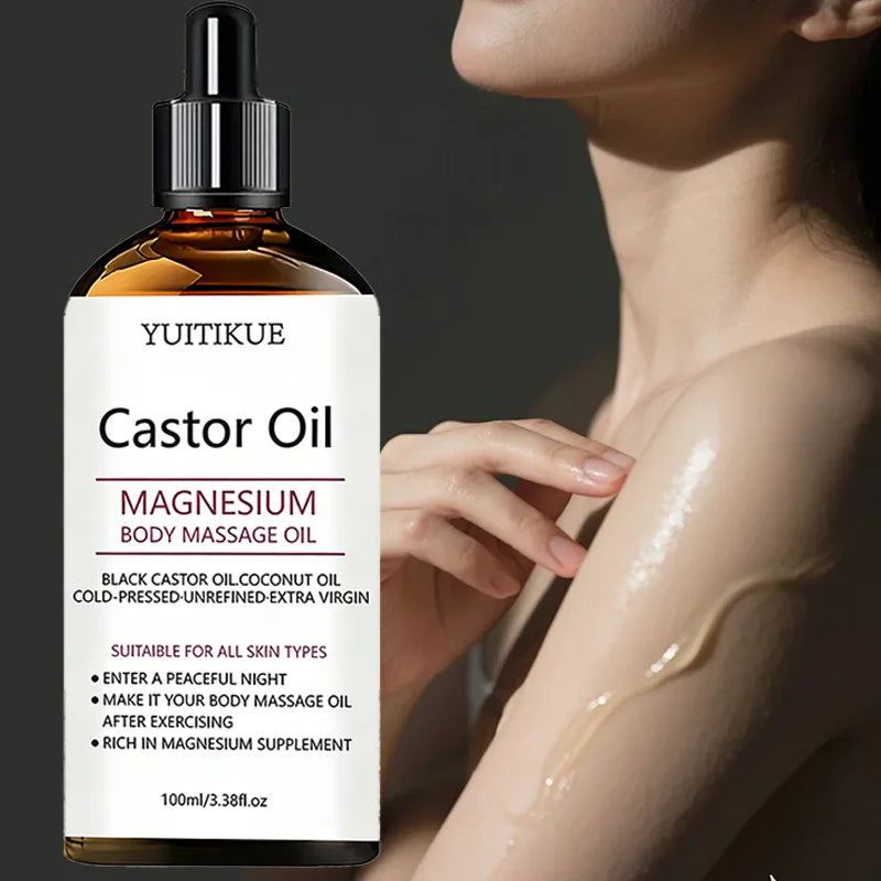 YUITIKUE Castor Oil Magnesium Body Massage Oil 100ml