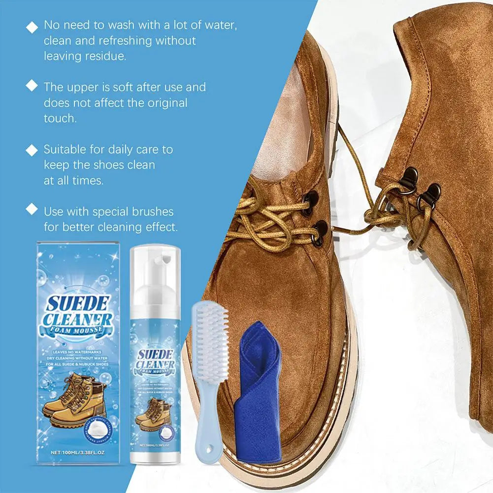 Suede Cleaner Kit – Dry Foam Shoe & Leather Cleaner 100ml