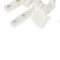 White Plastic Toilet Seat Hinges with Bolts & Screws Kit