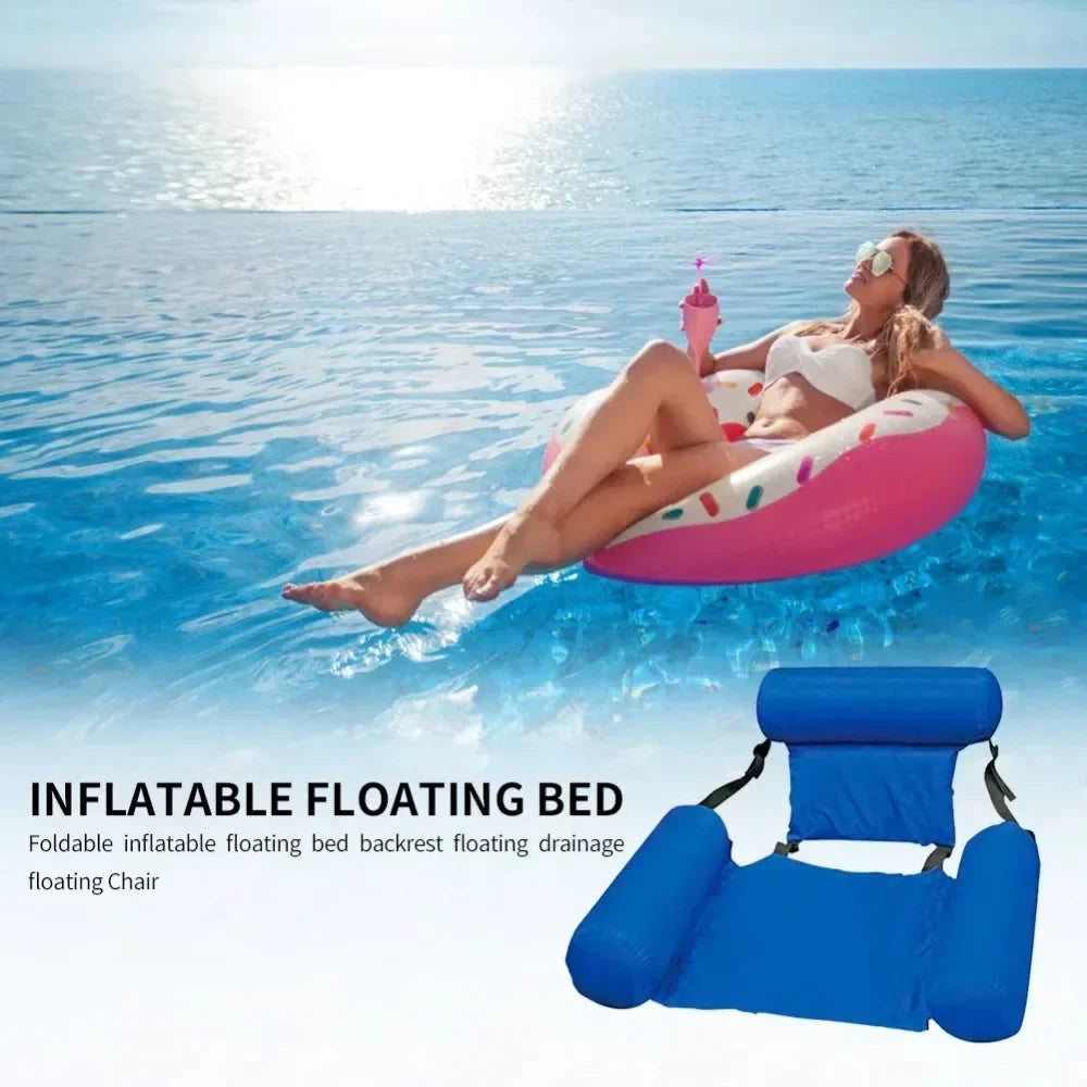 Inflatable Water Hammock Pool Float Lounger for Adults