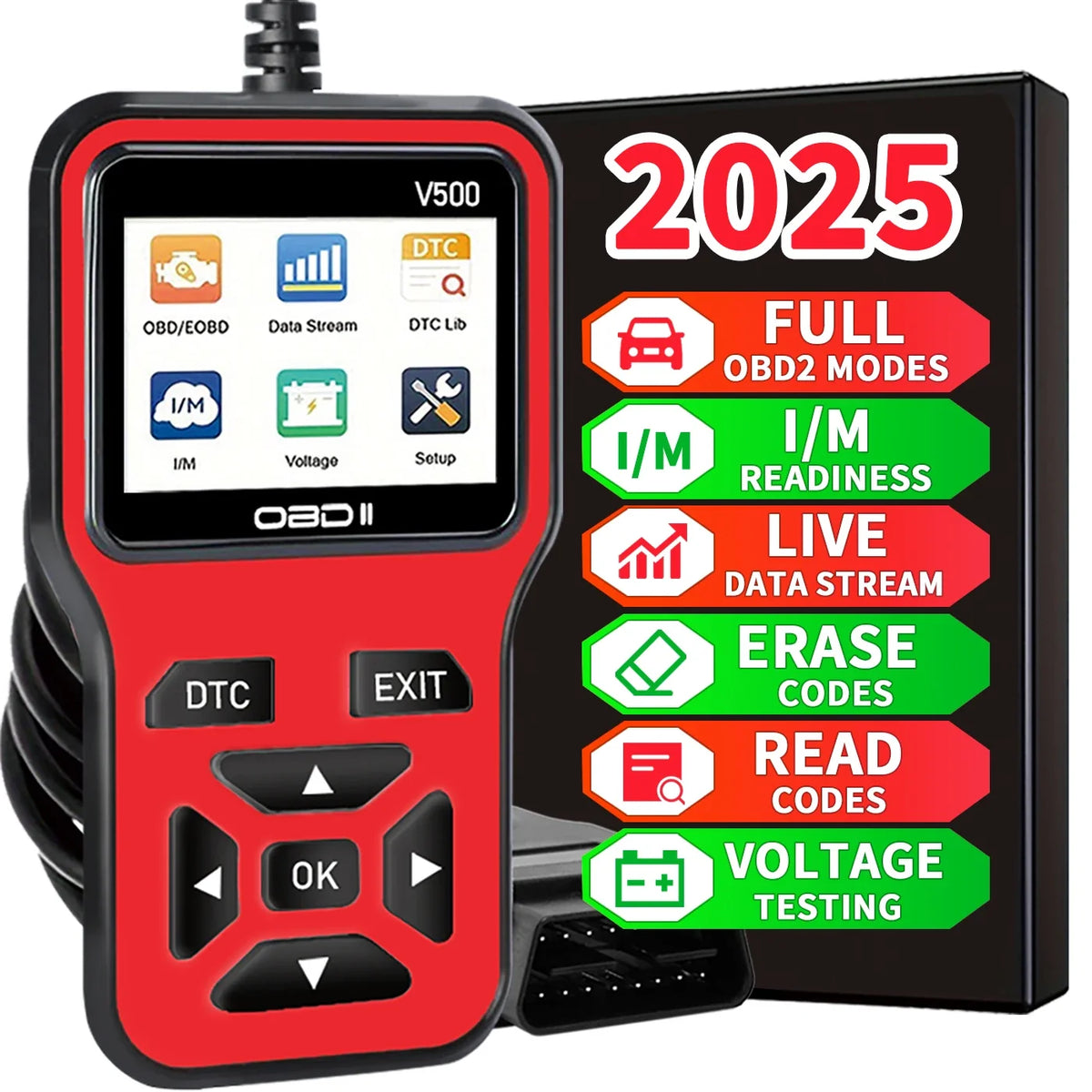 OBD2 Scanner Diagnostic Tool – Engine Code Reader 1996+