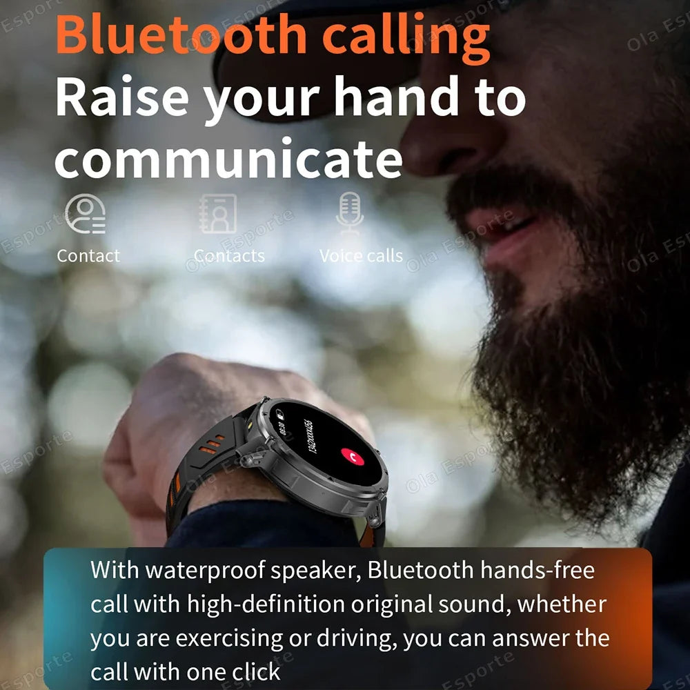 2026 Military 1100mAh Big Battery Outdoor Smart Watch Men GPS Path