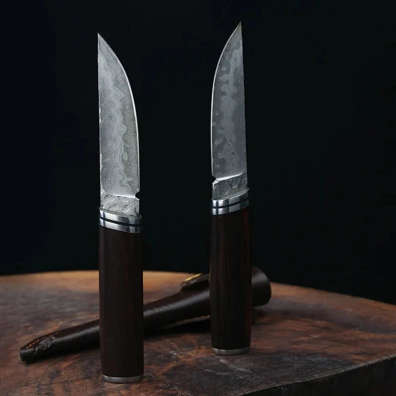Damascus Pattern Chef Knife 10Cr15MoV Steel | COOKCRAZE 3-Inch