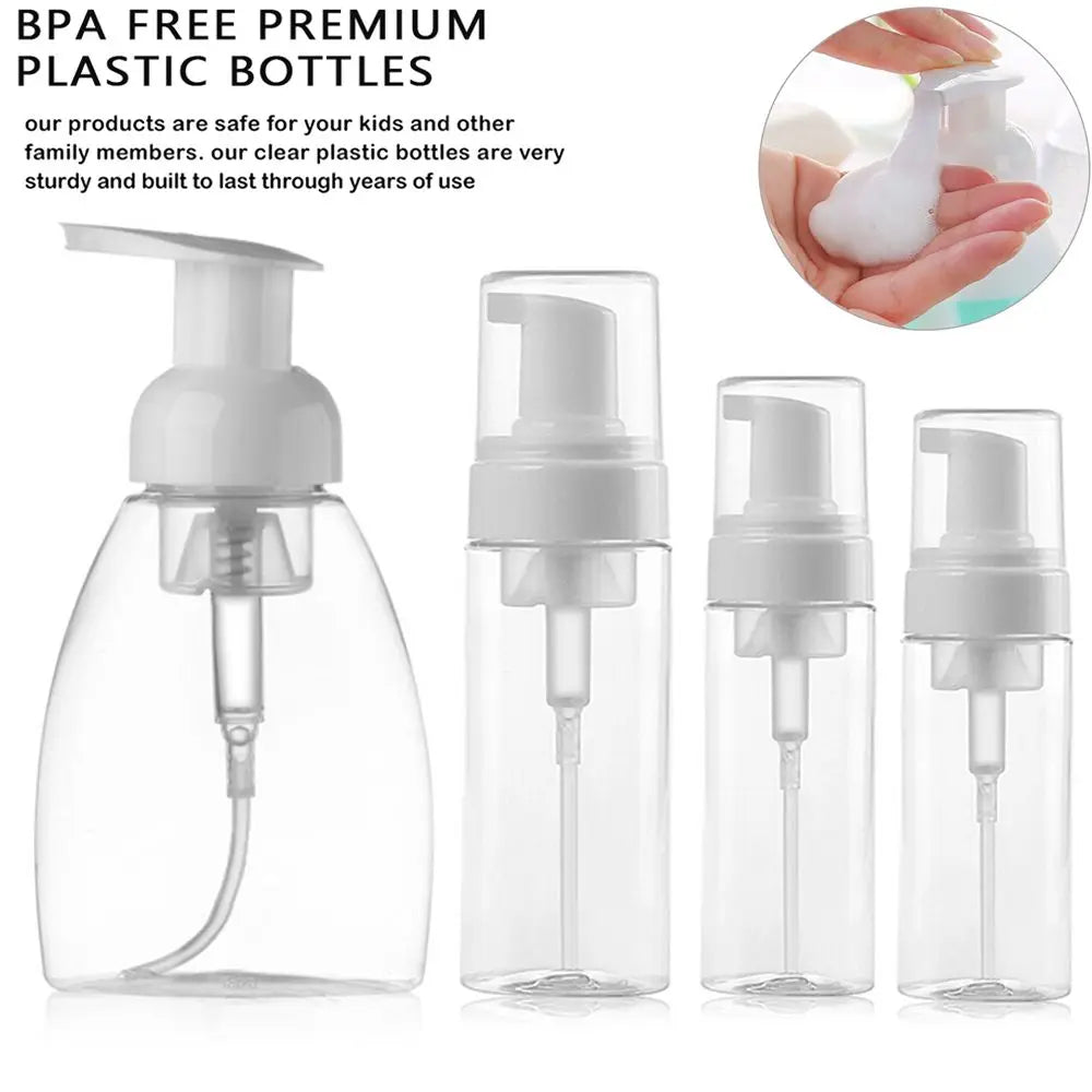 Clear Blue Shampoo Lotion Shower Gel Foam Pump Bottles Foaming Bottle