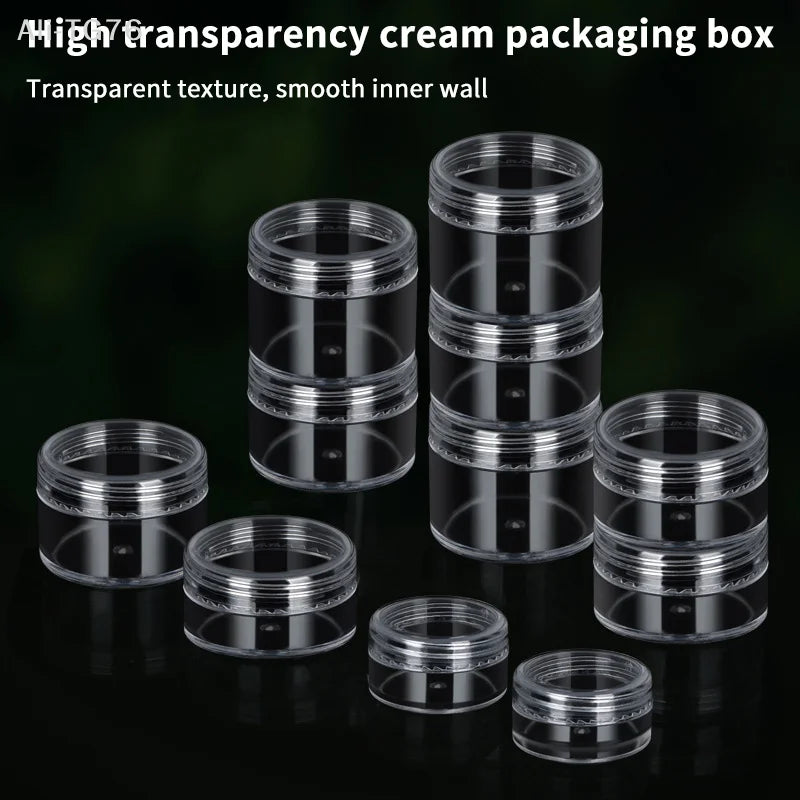 Empty Cosmetic Cream Jars Clear Plastic 3g–20g | 20–50 Pack