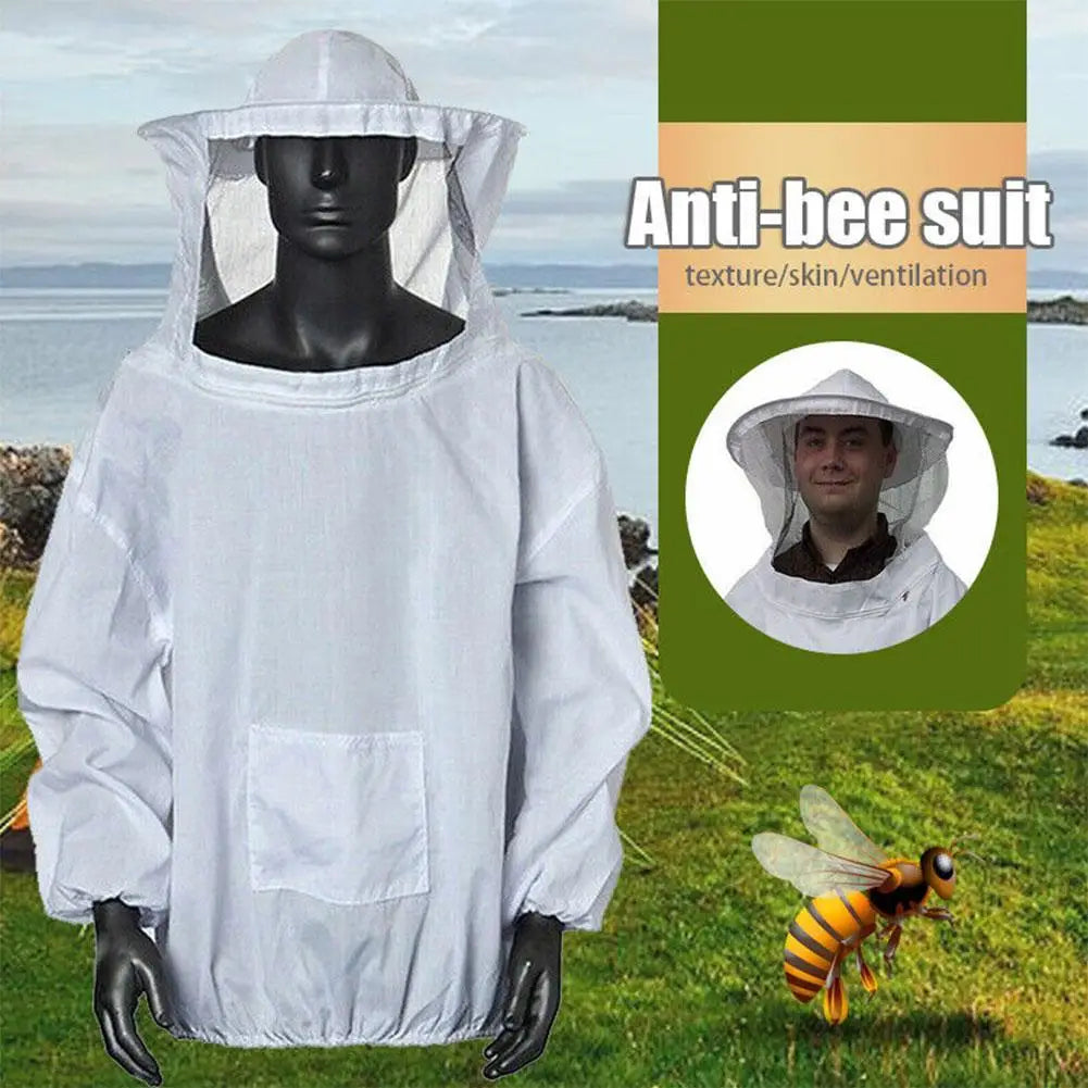 Beekeeping Jacket with Veil Hat – Unisex Breathable Beekeeper Suit