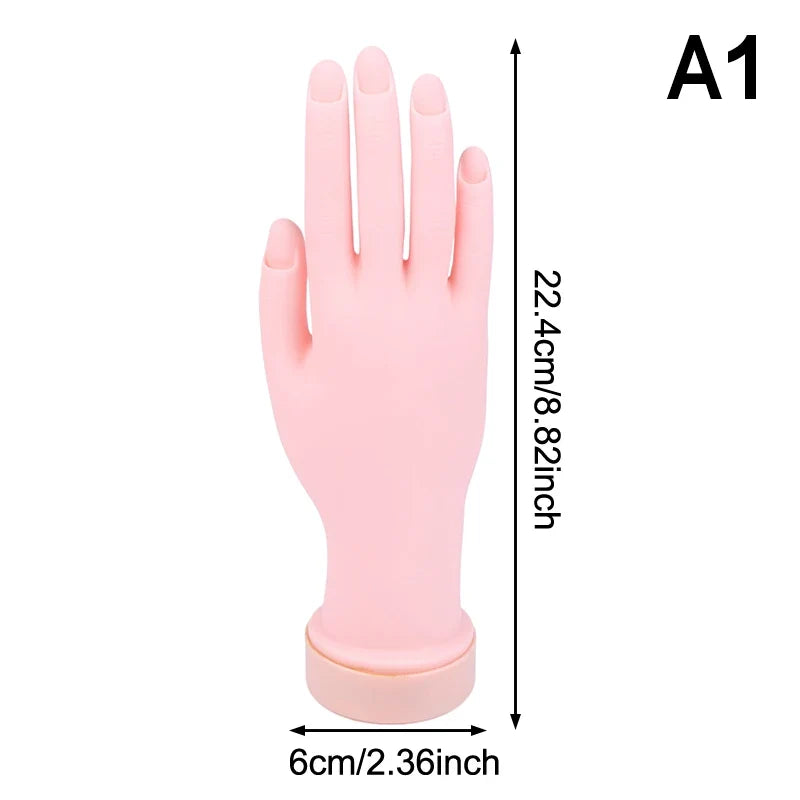 Silicone Nail Art Practice Hand & Foot Model | Manicure Training