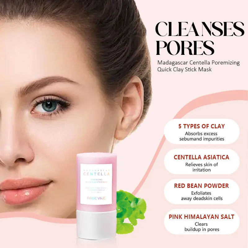 Pink Salt Facial Cleansing Mud Stick Soften Old Keratin Clean Pores