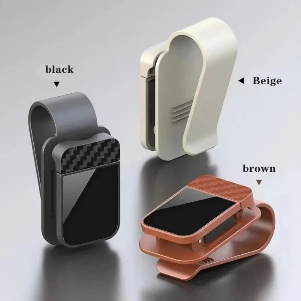 Car Sun Visor Glasses Clip | Carbon Fiber Sunglasses Holder