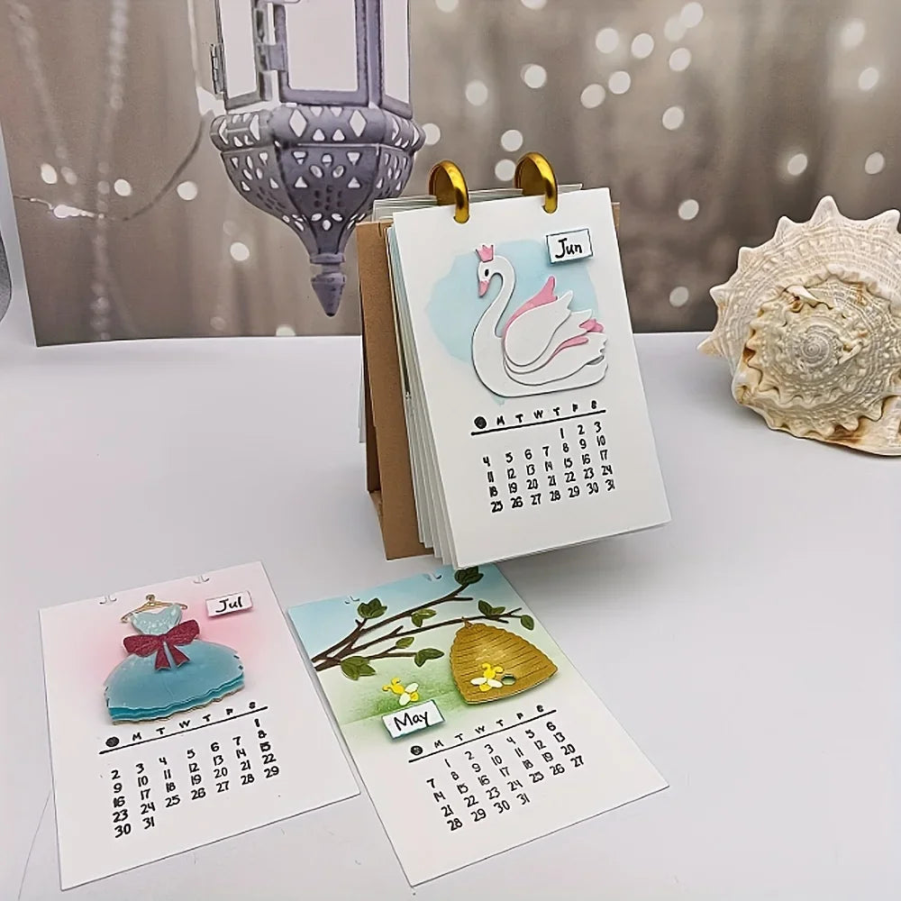 Clear Calendar Stamp – Reusable Transparent Stamp for Cards