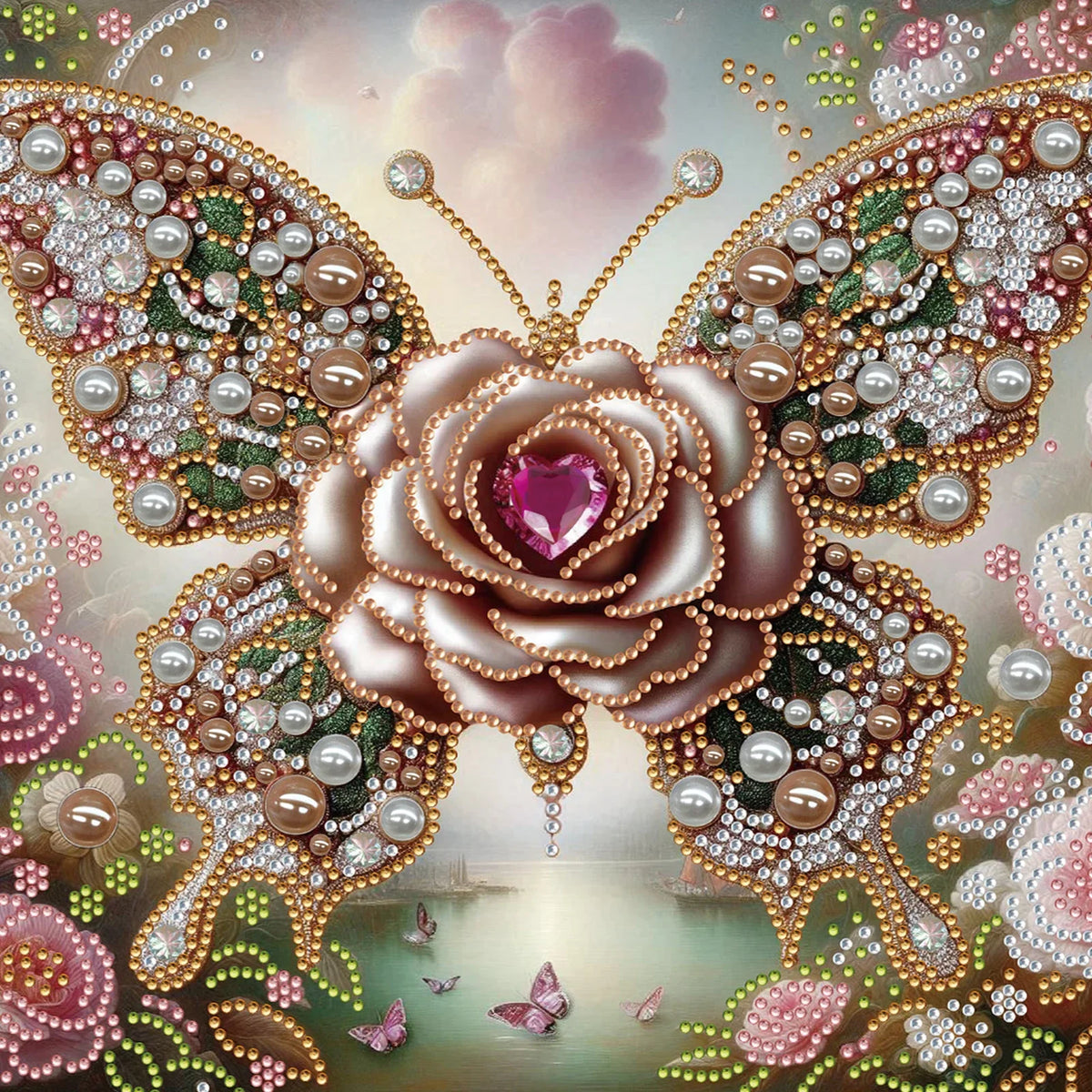 Pearl Gem Diamond Art Painting Frame 9 84x9 DIY Craft Adults Home
