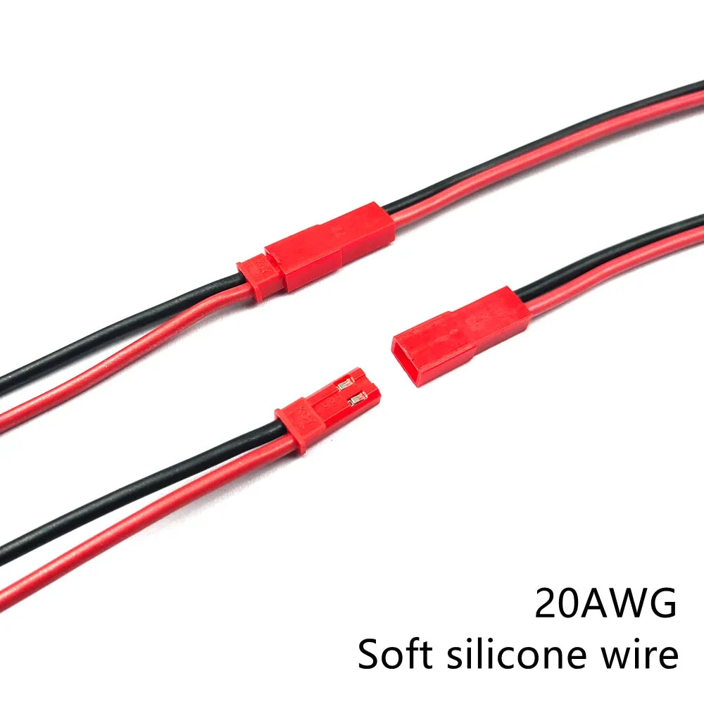 10Pairs 20AWG JST Plug Connector SYP 2Pin Male Female Soft Silicone