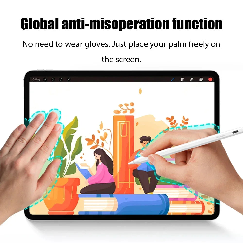 iPad Stylus Pen – Palm Rejection, Power Display, Type-C