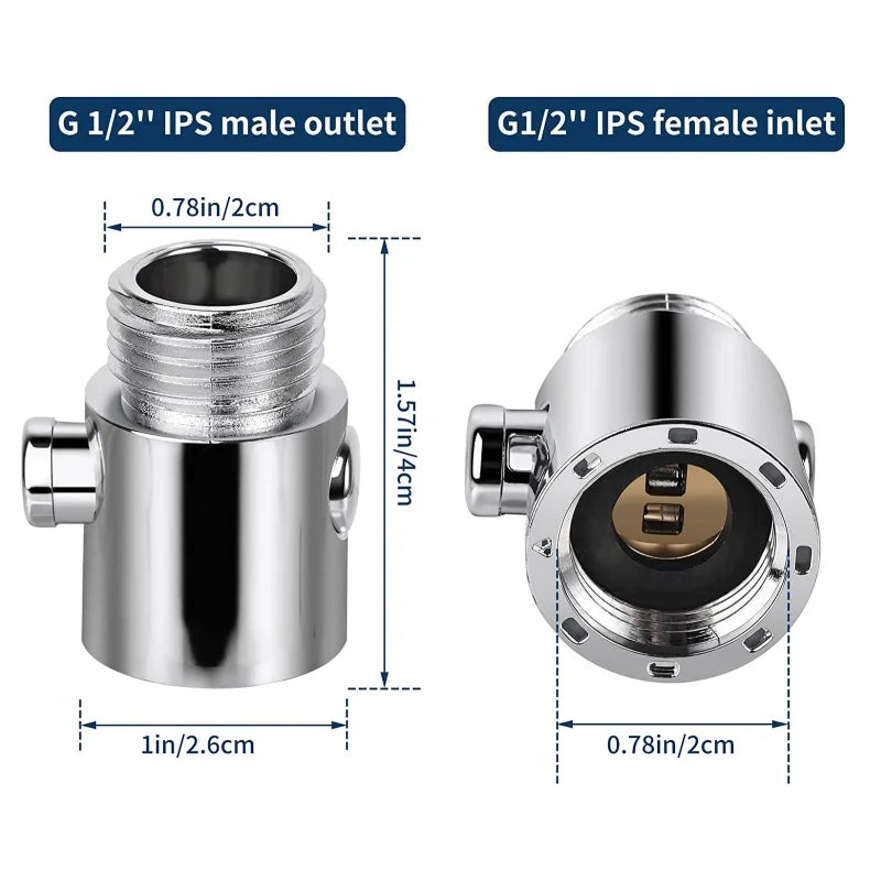 One-Button Shower Head Shut-Off Valve | Water Flow Stop Switch