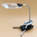 Rectangular LED Magnifying Glass with Desk Clip | Reading Aid