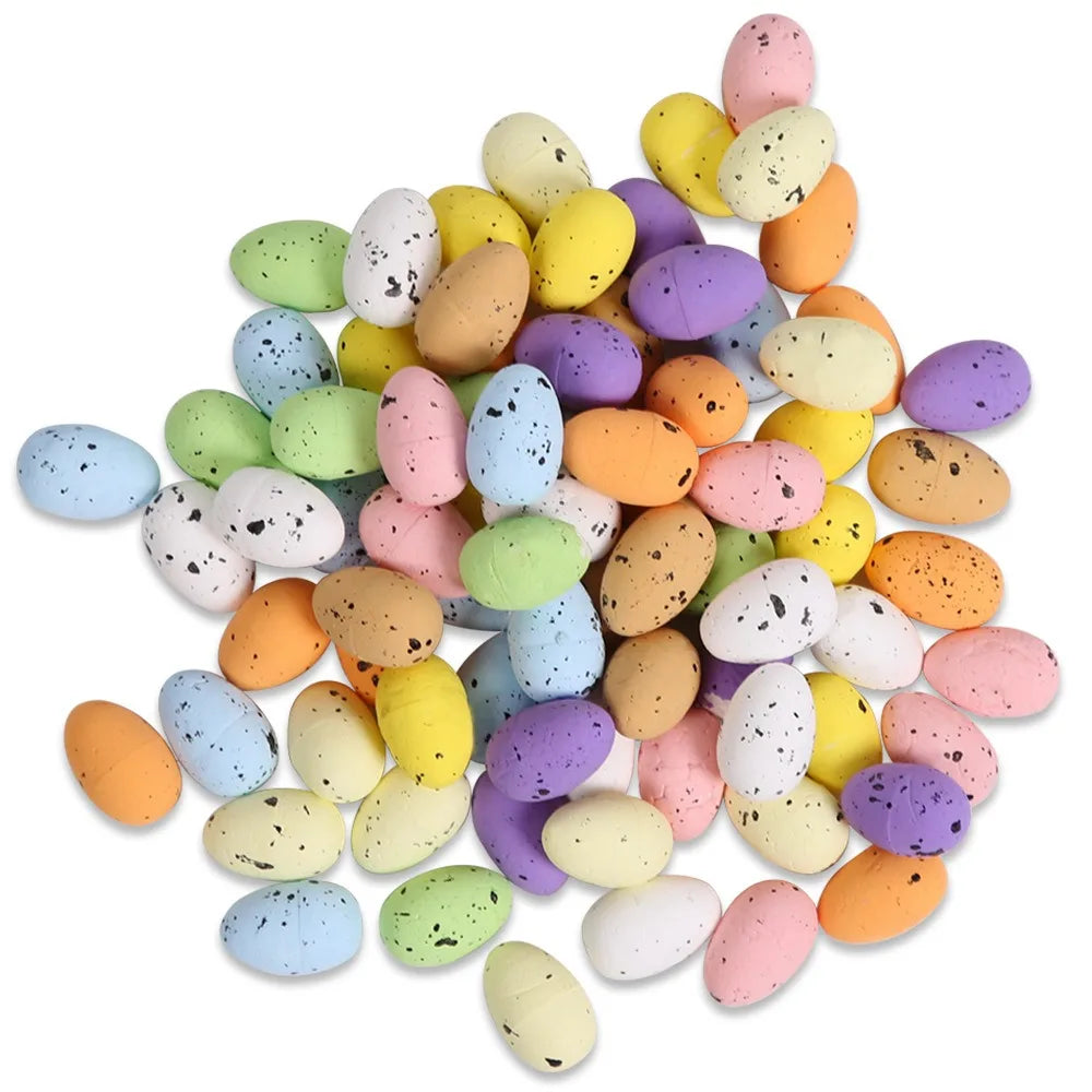 100Pcs Foam Easter Eggs – Colorful DIY Craft & Decor Set