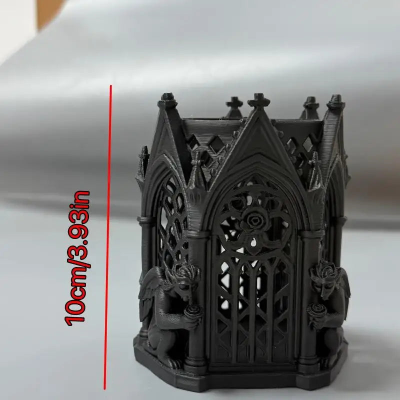Black Gothic Pen Holder – Cool Desk Organizer & Home Décor