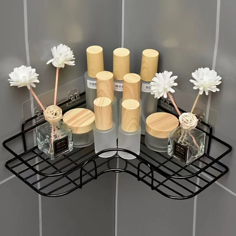 Stainless Steel Corner Shower Rack | Rustproof Wall-Mounted Shelf