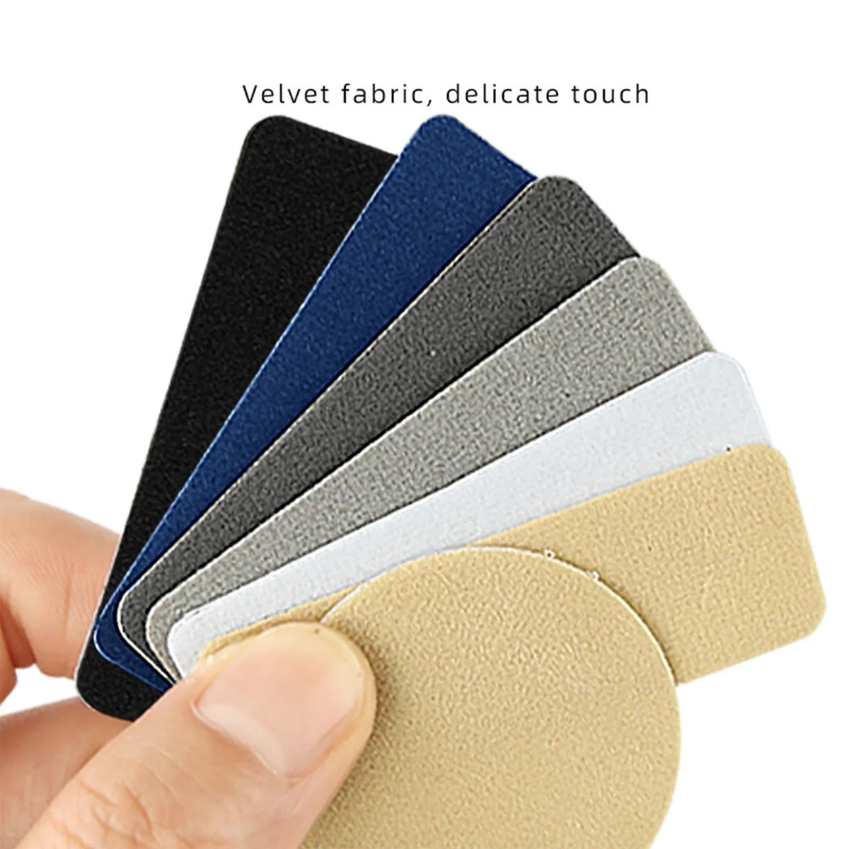 6-Pack Inside Shoe Repair Patches – Velvet Multi-Color Fix Kit