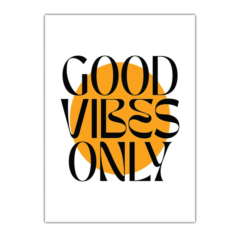 Nordic Minimalist Inspirational Quote Canvas Wall Art Print