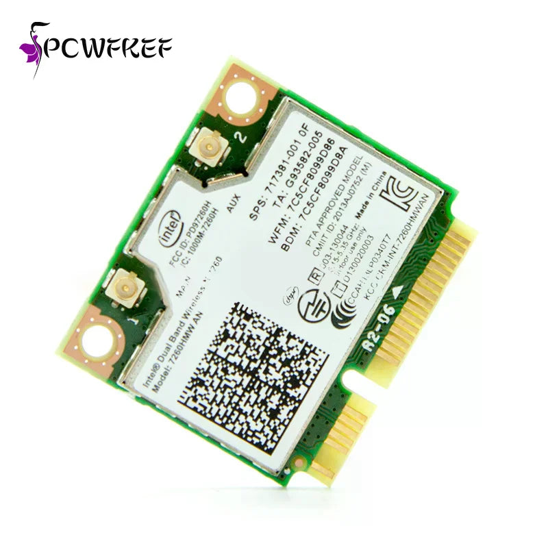 Mini PCIe AC 7260HMW Dual-Band Wi-Fi & Bluetooth 4.0 Card