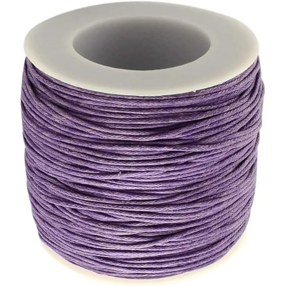 100 Yards 1mm Waxed Cotton Cord – Beading String for Jewelry